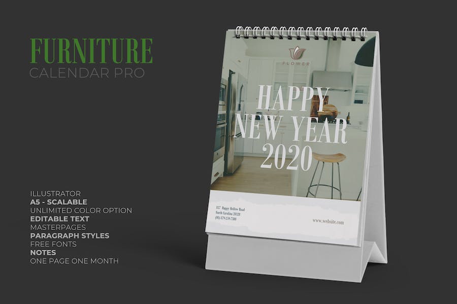 2020 Furniture / Interior Calendar Pro