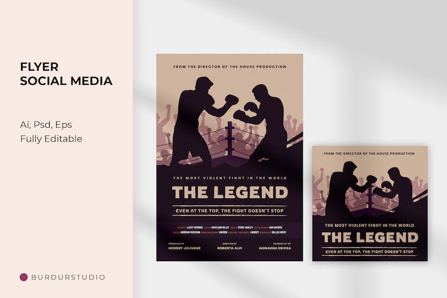 Movie Night Boxing Poster & Instagram Post