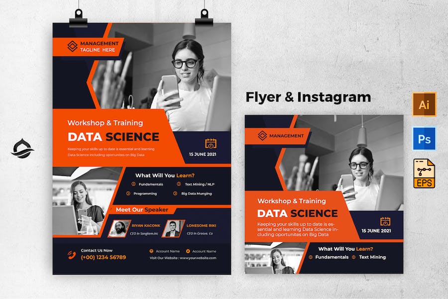Training Data Science Flyer & Instagram Post