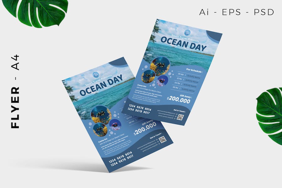 Travel Ocean /  Beach Flyer Design