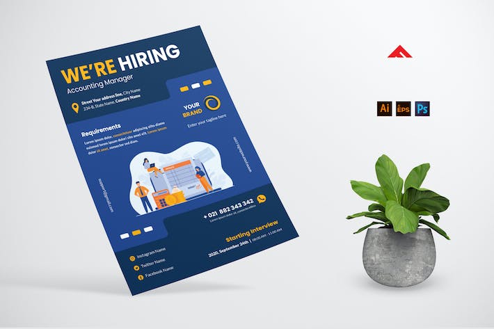 Accounting Job Hiring Flyer Advertisement