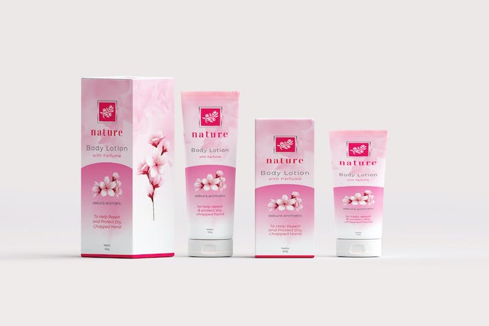 Beauty Box Packaging and Tube Label Template