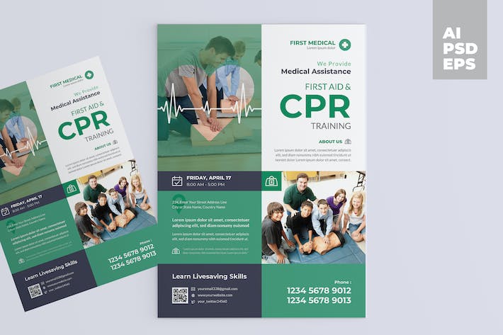 CPR Training Flyer Design