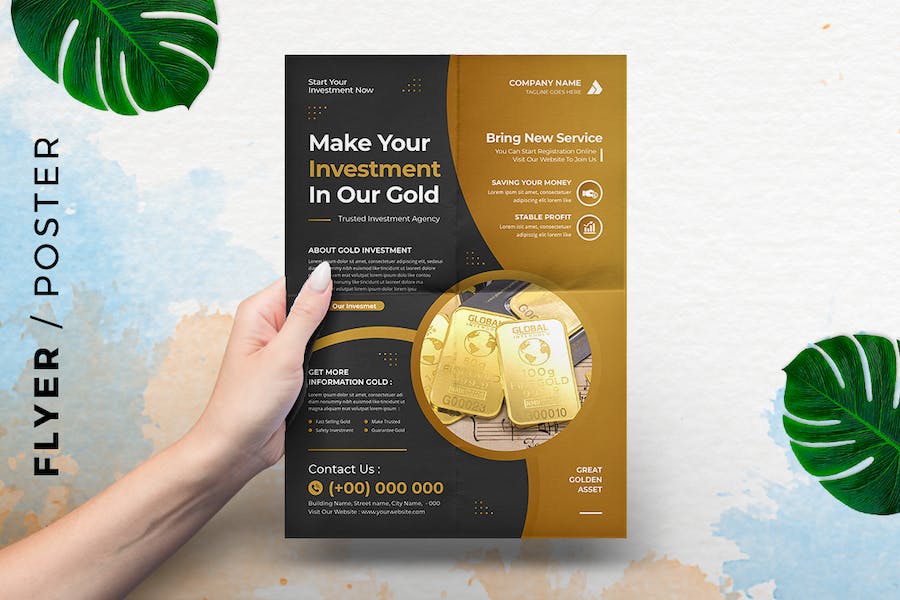 Gold Investment  Template Flyer – Event Poster