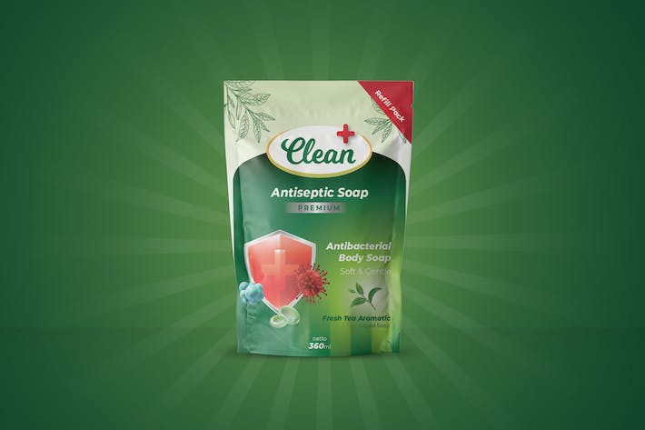 Antiseptic Soap Refill Pouch Design
