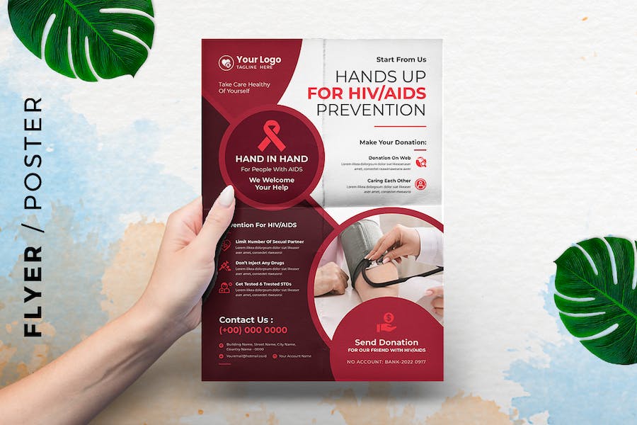 Aids prevention programs Template Flyer / Poster