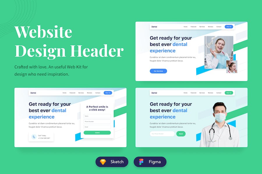 Medical Website Header Design