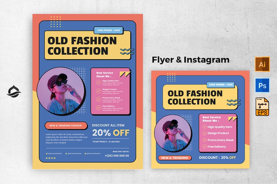Old Fashion Collection Sale Flyer & Instagram post