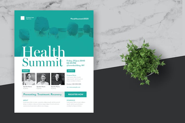 Health Summit Event Flyer Poster