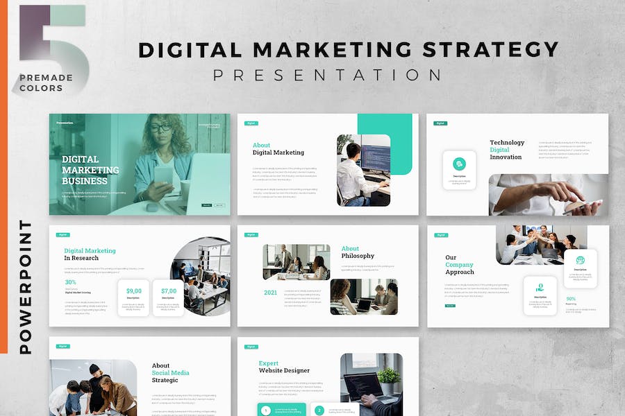 Digital Marketing Business Strategy Powerpoint