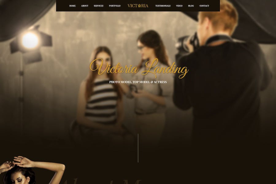 Victoria – Creative Landing Page PSD Template
