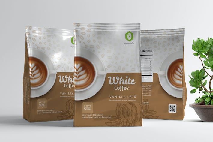 Coffee Pouch Packaging Template V2