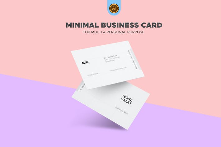 Clean Freelance Writer Business Card