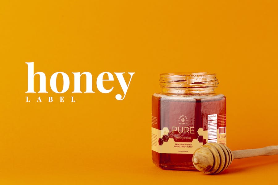 Premium Honey Jar Label Design
