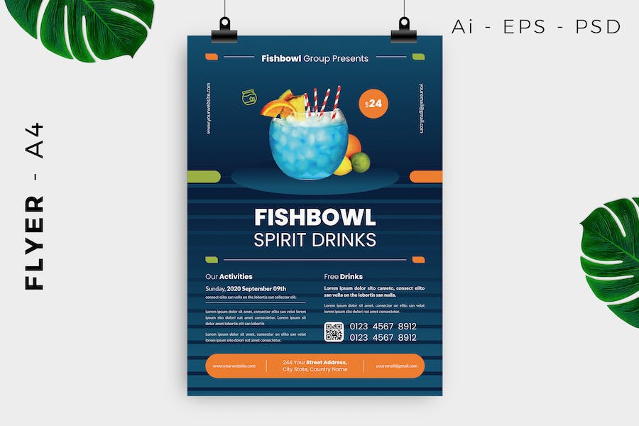 Fish Bowl Event Flyer Design