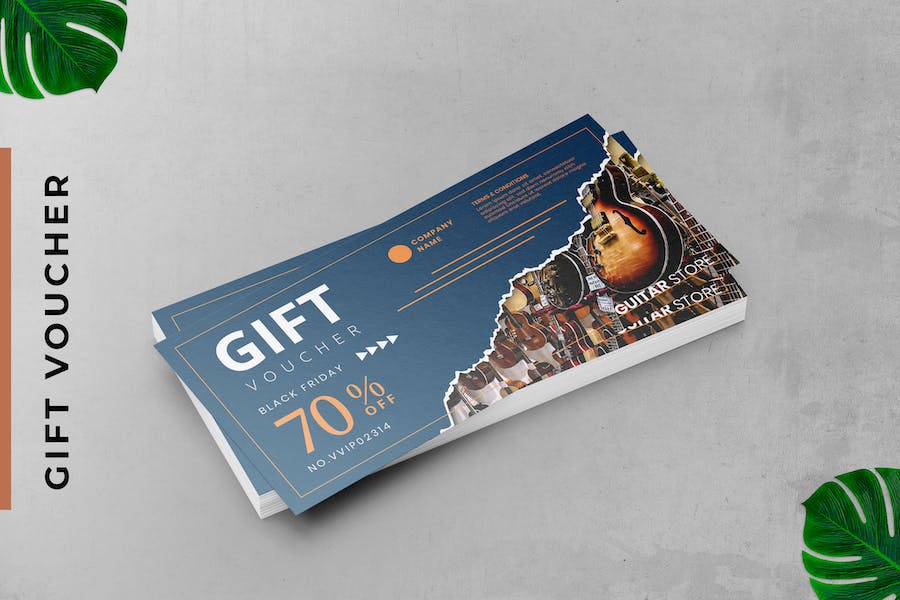 Music Store Gift Voucher Card Promotion