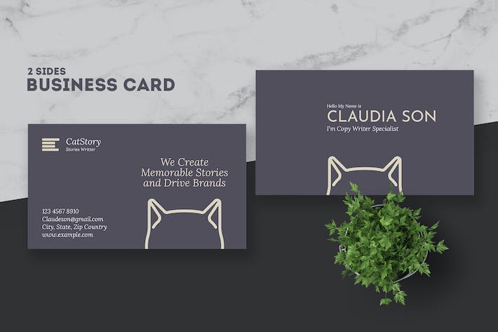 Copy Writer Business Card Template