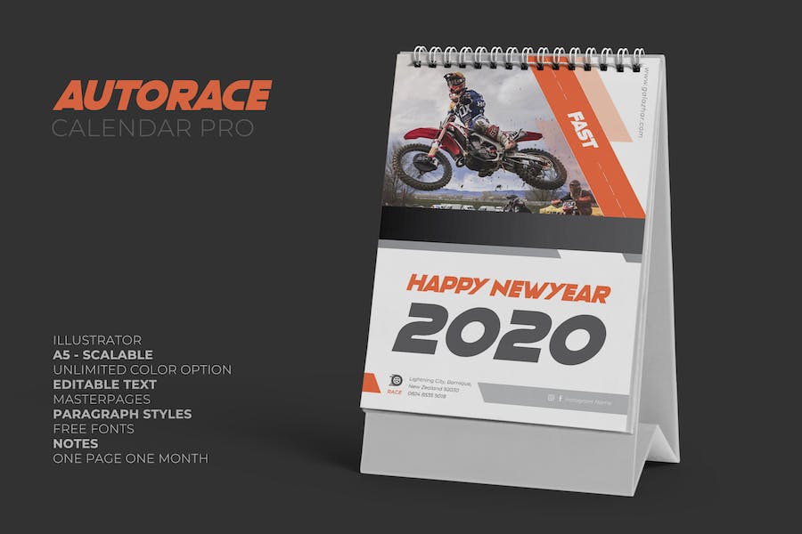 2020 Auto Race Calendar Pro