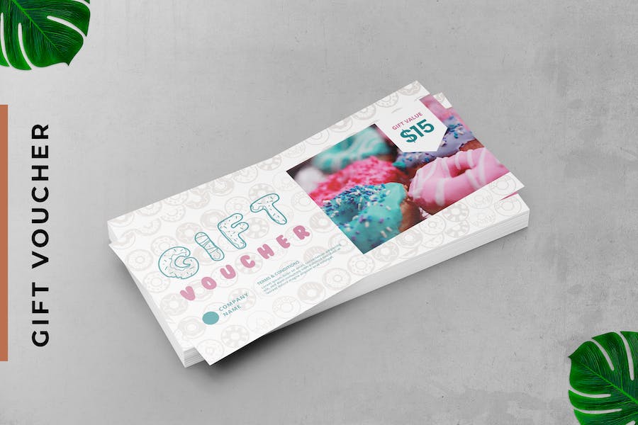 Gift Voucher Donut Card Promotion