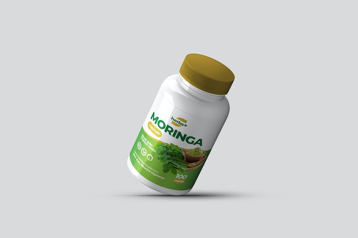 Herbal Supplement Bottle Label Design