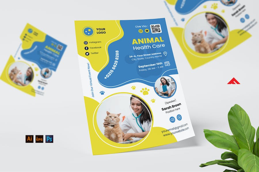 Pet Care Virtual Event Flyer