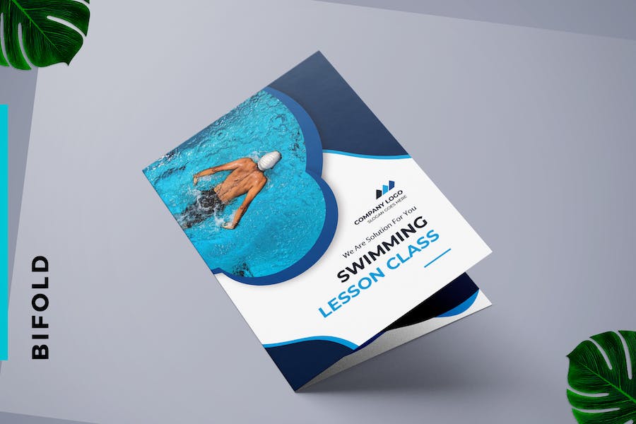 Bifold Brochure Swimming Training Center & Pool