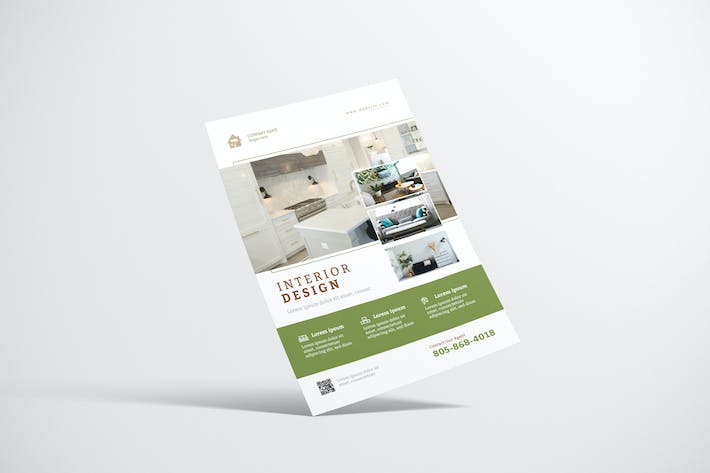Property Flyer Design with Green Color