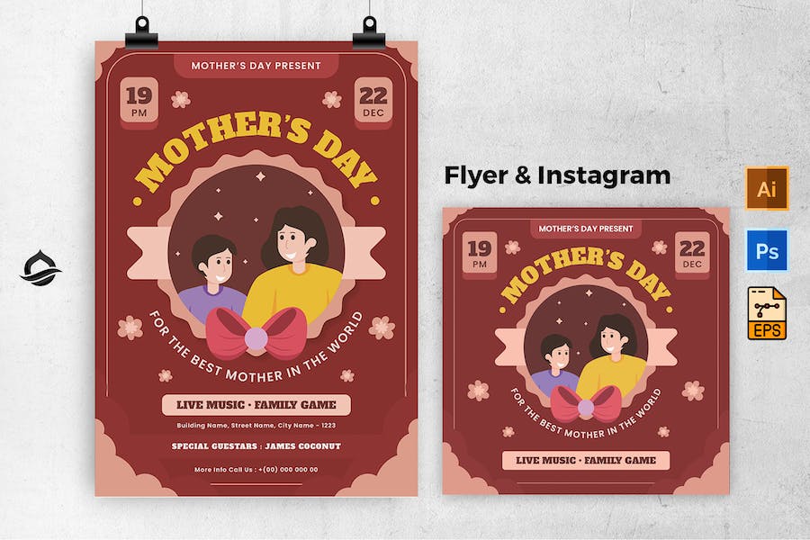 Mother Day Template Flyer & Instagram Post