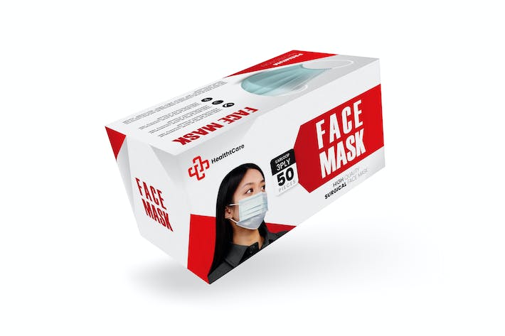 Facemask Box Template Design