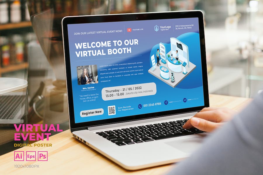 Virtual Booth Event Digital Poster Flyer