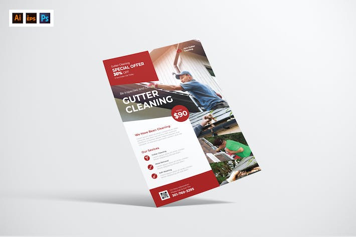 Gutter Cleaning Service Flyer Design