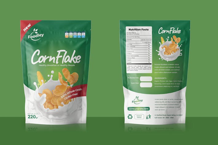 Corn Flakes Packaging Template