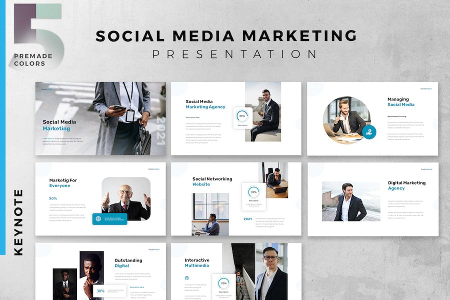 Social Media Marketing Strategy Keynote Slide