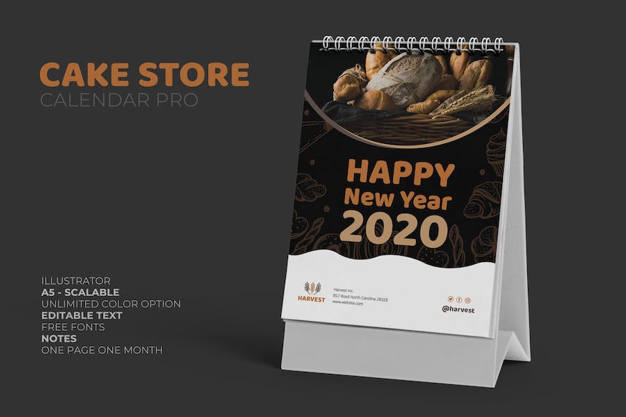2020 Cake Store Calendar Pro