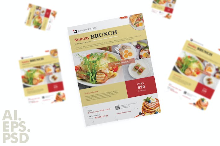 Brunch Food / Restaurant Flyer Design