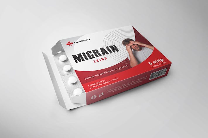 Migraine Tablet Packaging Design