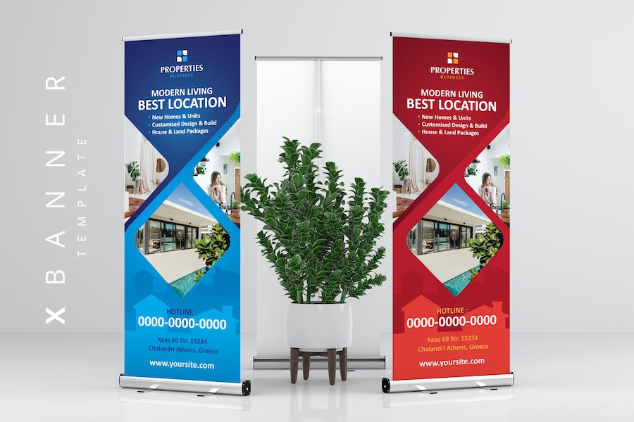 XBanner Stand Roll Up Banner for Property Business