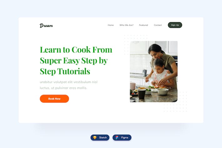 Food Website Header Design