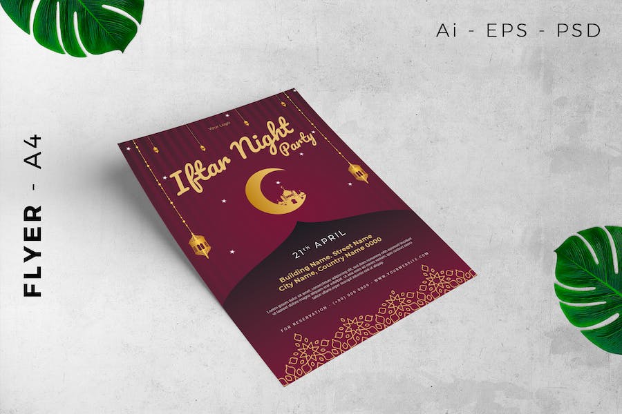 Flyer Ramadan iftar invitation