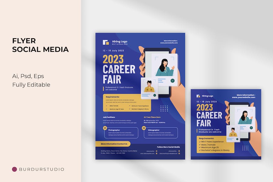 Career Fair Event Flyer & Instagram Post