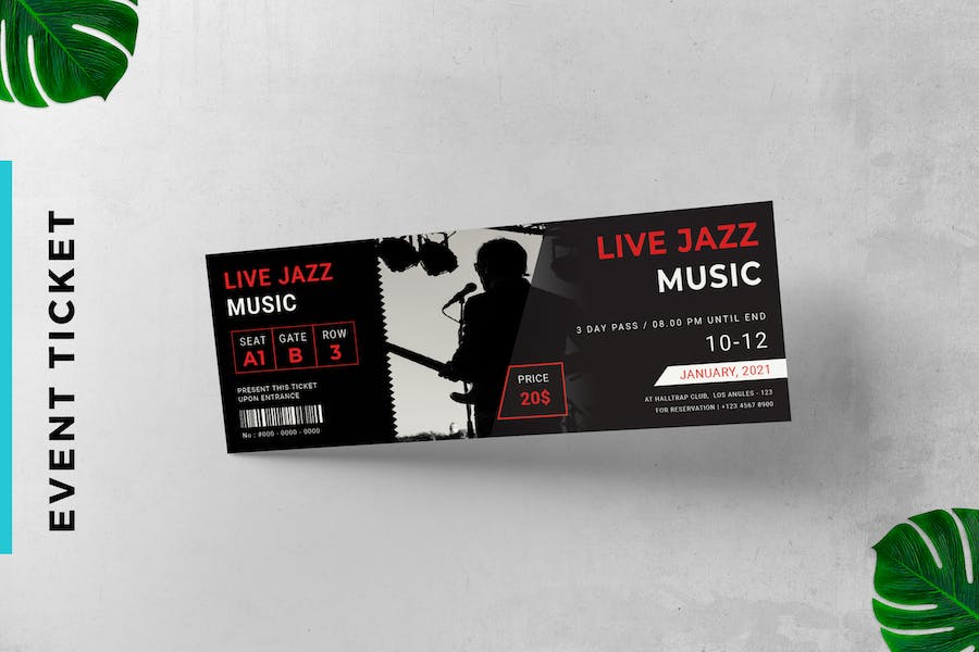 Event Ticket Jazz Music Festival