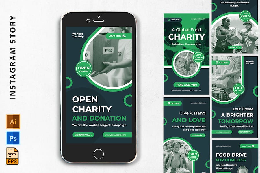 Charity Food Instagram Story Template