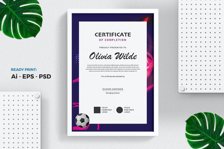 Sport Certificate / Diploma Template