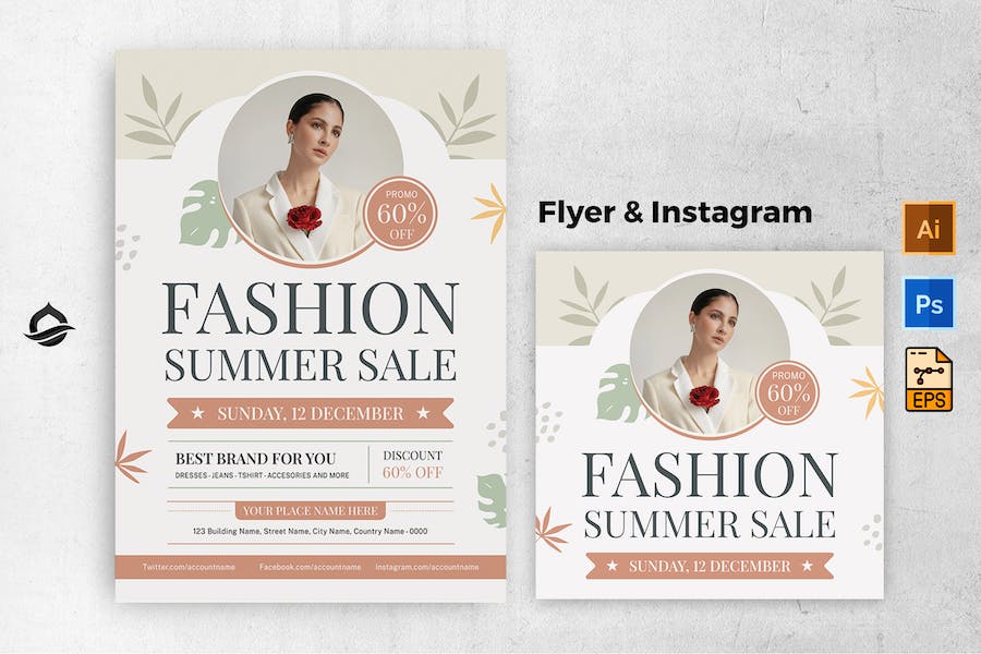 Fashion Summer Sale & Instagram Post Template