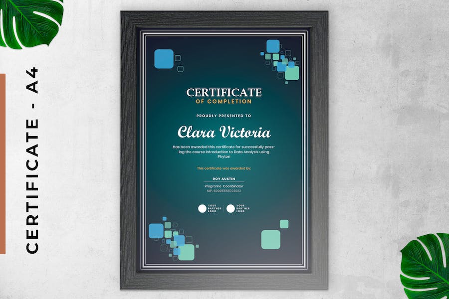 Green Certificate / Diploma Template