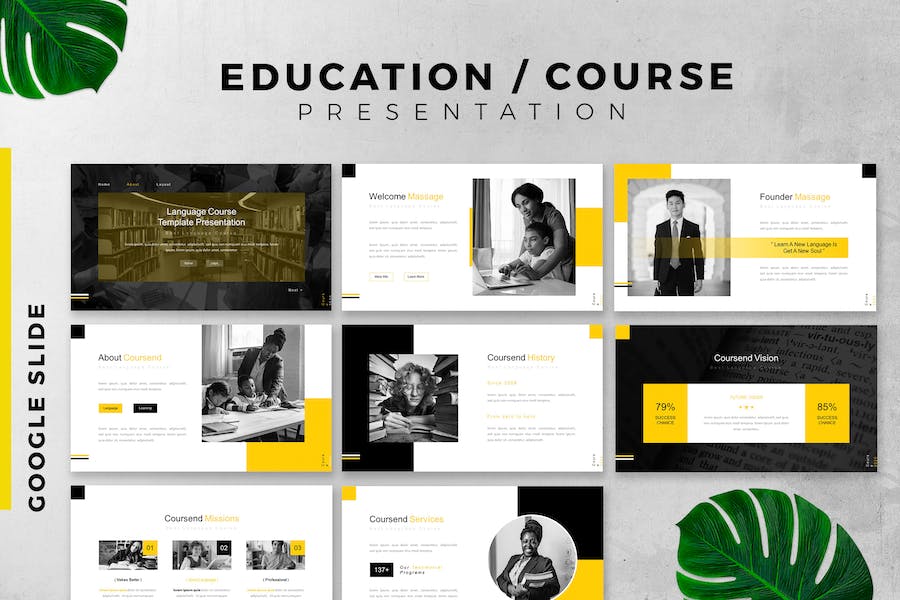 Education / Course Google slide template