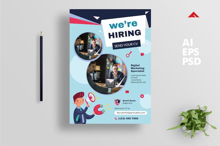 Company Job Hiring Flyer Advertisement