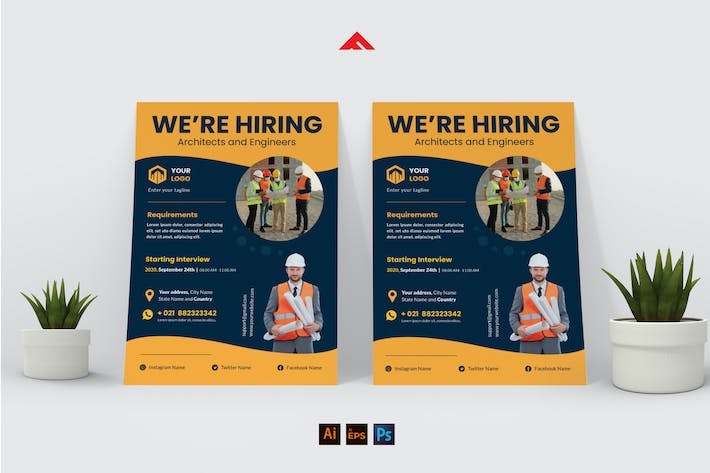 Engineer Job Hiring Flyer Advertisement