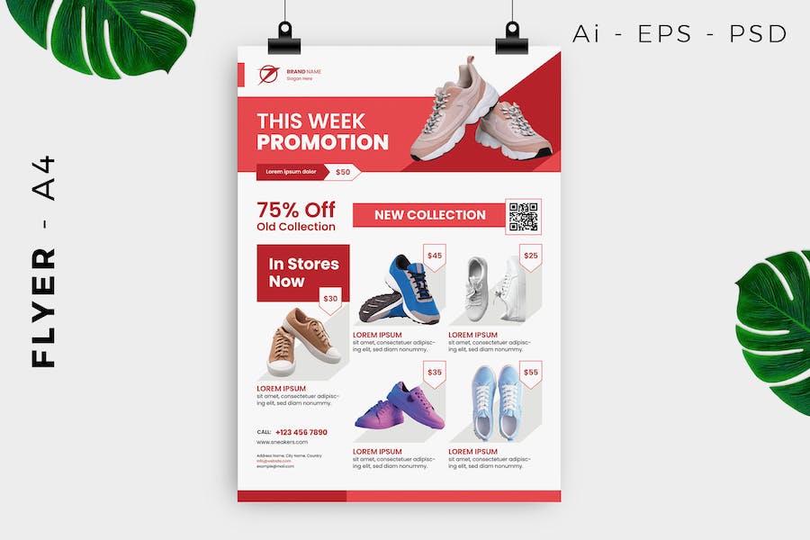 Shoes Sandals Promotion Flyer Design