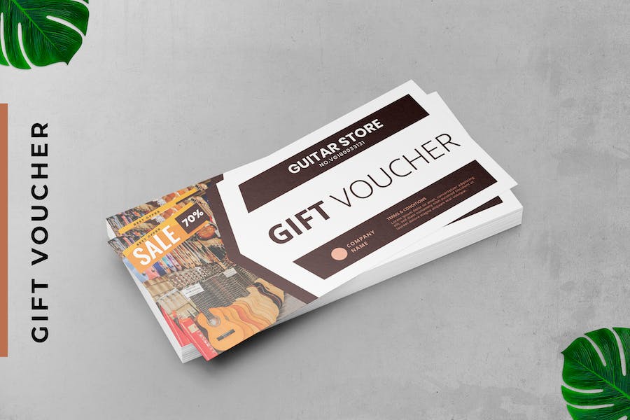 Music Store Gift Voucher Card Promotion